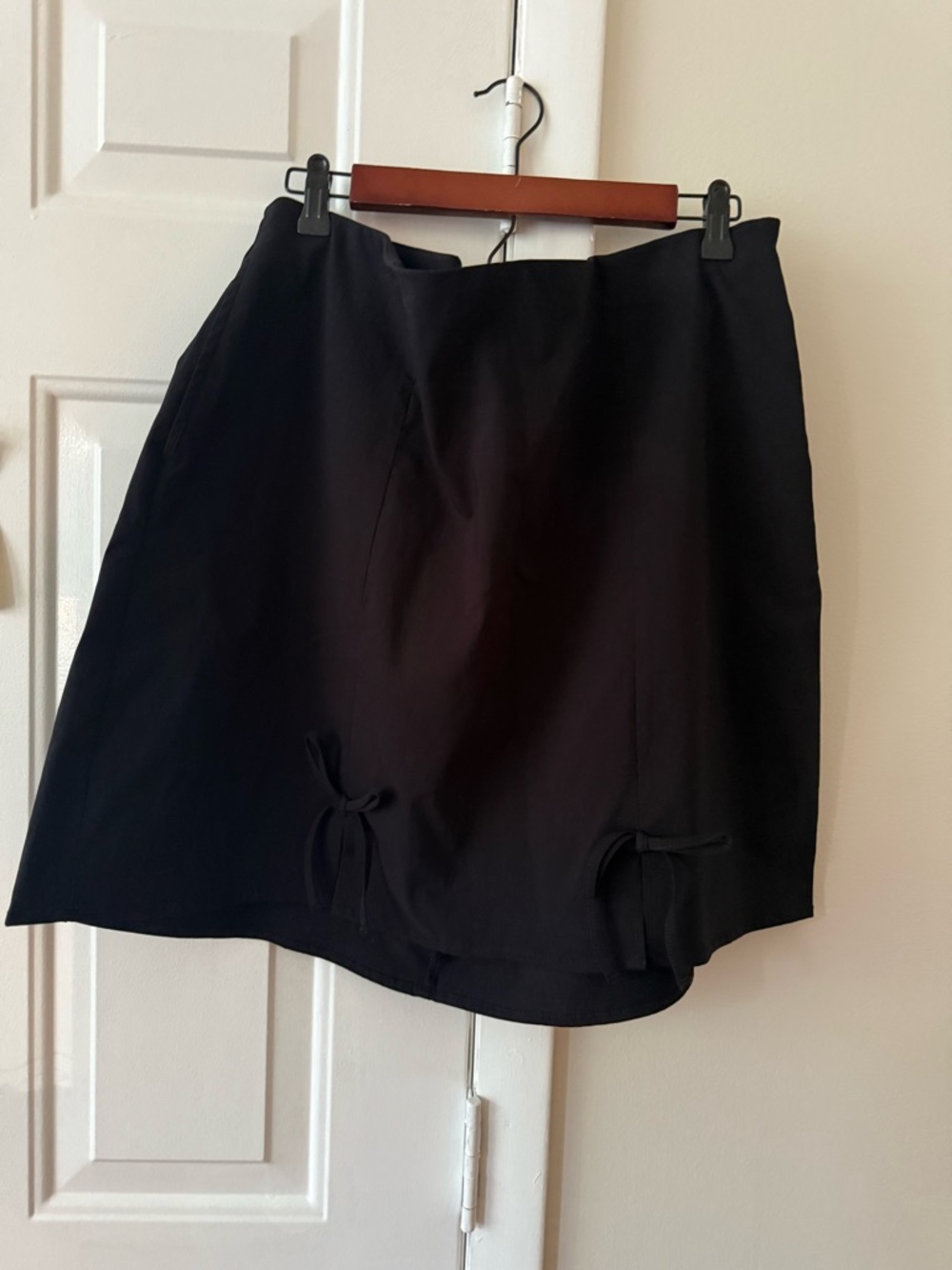 Black mini skirt
